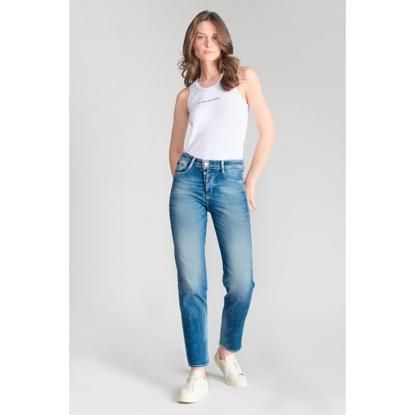Jeans mom 400/17, 7/8ème bleu en coton Kaye Le Temps des Cerises Mode femme