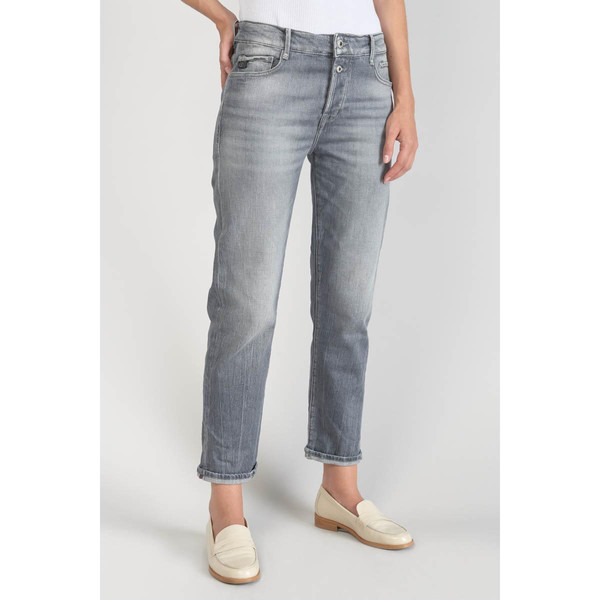 Jeans mom 400/18, 7/8ème gris en coton Le Temps des Cerises Mode femme