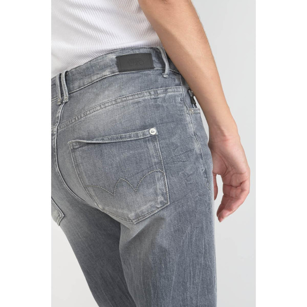 Jeans mom 400/18, 7/8ème gris en coton Le Temps des Cerises