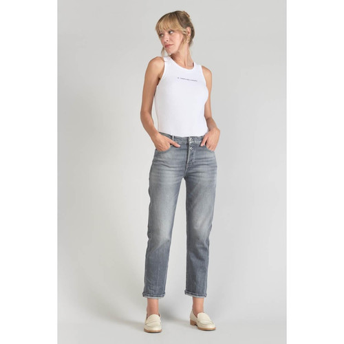 Jeans mom 400/18, 7/8ème gris en coton Le Temps des Cerises Mode femme