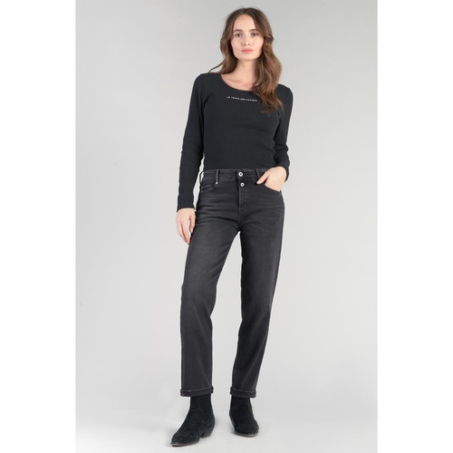 Jeans mom 400/18, 7/8ème noir en coton Le Temps des Cerises Mode femme