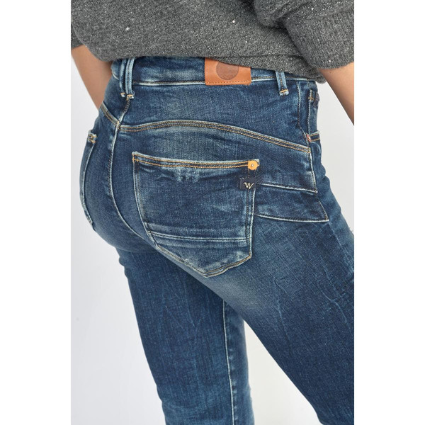 Jeans push-up regular, droit taille haute PULP, 7/8ème bleu en coton Willa Le Temps des Cerises
