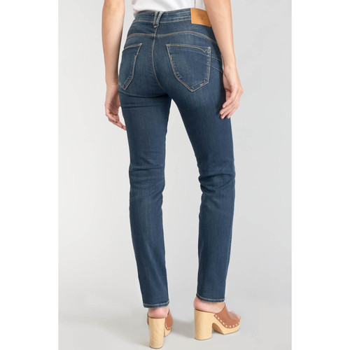 Jeans push-up regular, droit taille haute PULP, longueur 34 bleu en coton Rae Le Temps des Cerises
