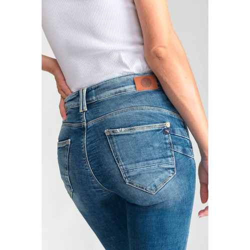 Jeans push-up regular, droit taille haute PULP, 7/8ème bleu Esme Le Temps des Cerises Mode femme