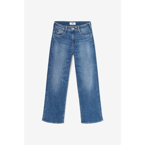 Le Temps des Cerises - Jeans push-up regular, droit taille haute PULP, 7/8ème bleu en coton Nell - Nouveaute vetements femme bleu
