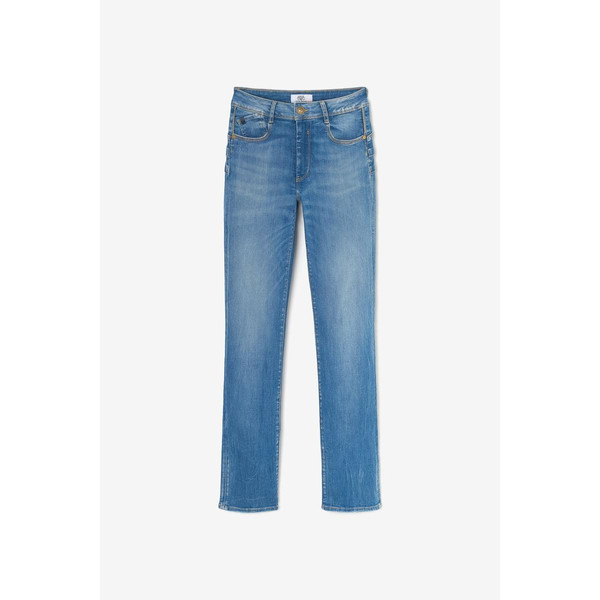 Jeans push-up regular, droit taille haute PULP, longueur 34 bleu en coton Kali Le Temps des Cerises