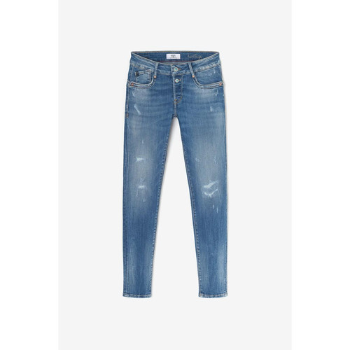 Jeans push-up slim Thais PULP, 7/8ème bleu en coton Le Temps des Cerises Mode femme