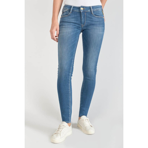 Le Temps des Cerises - Jeans push-up slim PULP, longueur 34 bleu en coton Ria - Jean taille normale femme