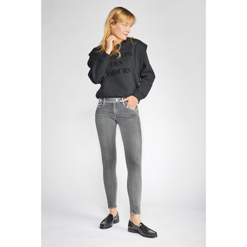 Jeans push-up slim PULP, 7/8ème gris en coton Sia Le Temps des Cerises Mode femme