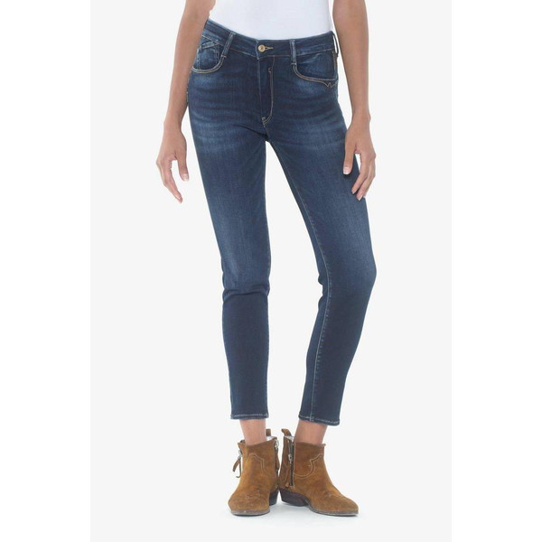 Jeans push-up slim taille haute PULP, 7/8ème bleu en coton Ines Le Temps des Cerises Mode femme
