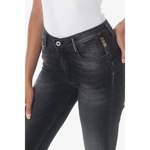 Le Temps des Cerises - Jeans push-up slim taille haute PULP, 7/8ème noir en coton Zoe - Vetements femme