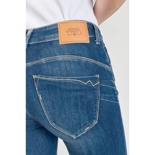 Jeans push-up slim taille haute PULP, 7/8ème bleu en coton Hattie Le Temps des Cerises