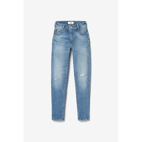 Jeans push-up slim taille haute PULP, 7/8ème bleu en coton Clio Le Temps des Cerises