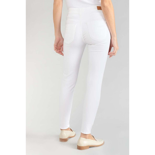 Jeans push-up slim taille haute PULP, 7/8ème blanc en coton Le Temps des Cerises