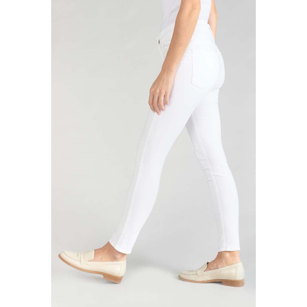 Jeans push-up slim taille haute PULP, 7/8ème blanc en coton Jean droit femme
