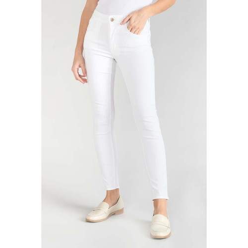 Jeans push-up slim taille haute PULP, 7/8ème blanc en coton Le Temps des Cerises Mode femme