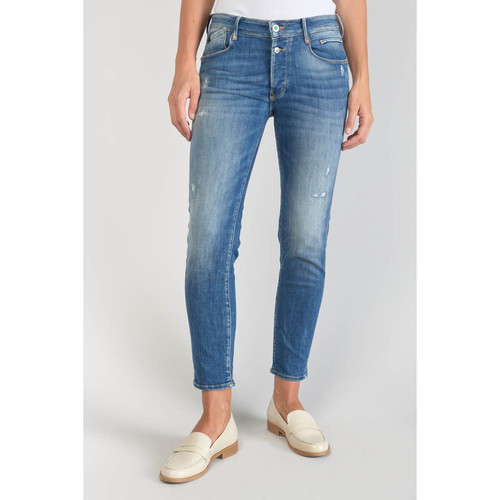 Jeans push-up slim taille haute PULP, 7/8ème bleu en coton Trix Le Temps des Cerises Mode femme