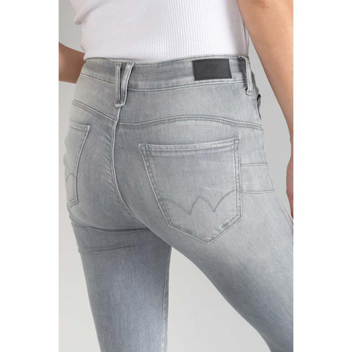 Jeans push-up slim taille haute PULP, 7/8ème gris en coton Noémie Jean droit femme