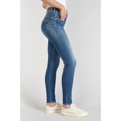Jeans push-up slim taille haute PULP, longueur 34 bleu en coton Anya Le Temps des Cerises