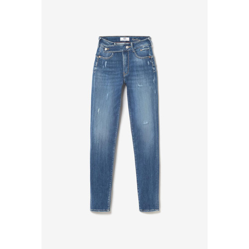 Jeans push-up slim taille haute PULP, longueur 34 bleu en coton Anya Le Temps des Cerises