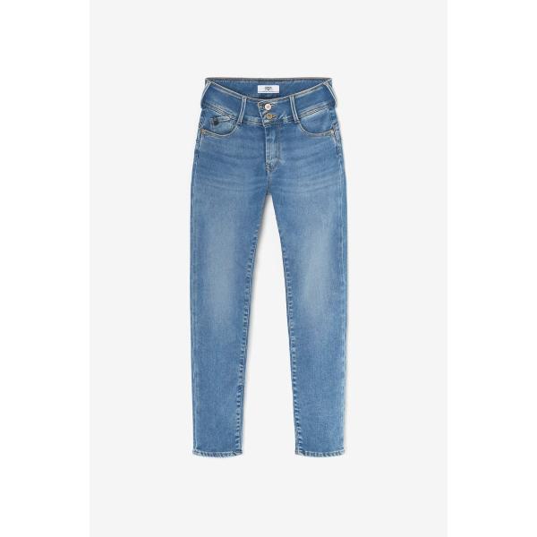 Jeans push-up slim Fermer ULTRA PULP, 7/8ème bleu Gigi en coton Le Temps des Cerises