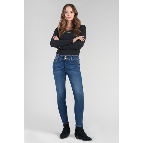Le Temps des Cerises - Jeans push-up slim ULTRA PULP, 7/8ème bleu en coton Ula - Promo Mode femme