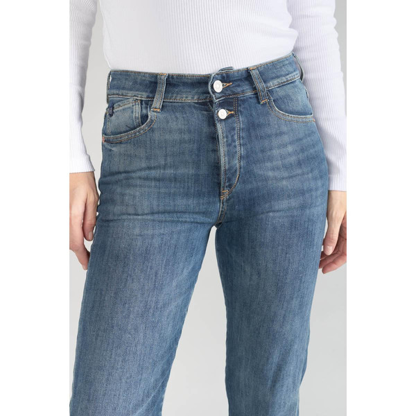 jeans Basic 400/19 mom taille haute vintage bleu N°3 en coton Jean droit femme