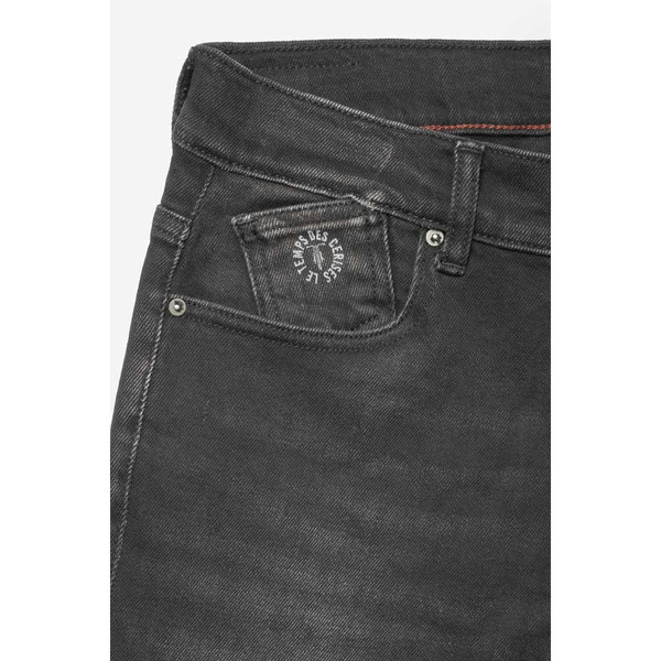Jeans regular, droit 800/16, longueur 34 noir en coton  Le Temps des Cerises