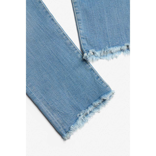 Jeans regular, droit PRECIA, 7/8ème bleu en coton Pantalon / Jean / Legging  fille