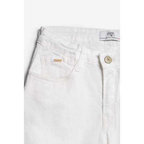 Jeans regular, droit pulp slim taille haute, longueur 34 blanc en coton Le Temps des Cerises