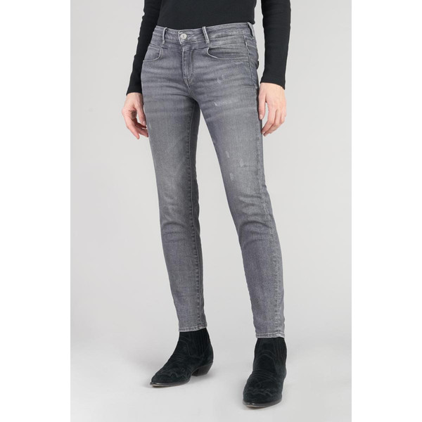 Jeans skinny POWER, 7/8ème gris Louise Le Temps Des Cerises
