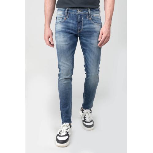 Jeans skinny Picpus Power, 7/8ème bleu Joel en coton Le Temps des Cerises LES ESSENTIELS HOMME