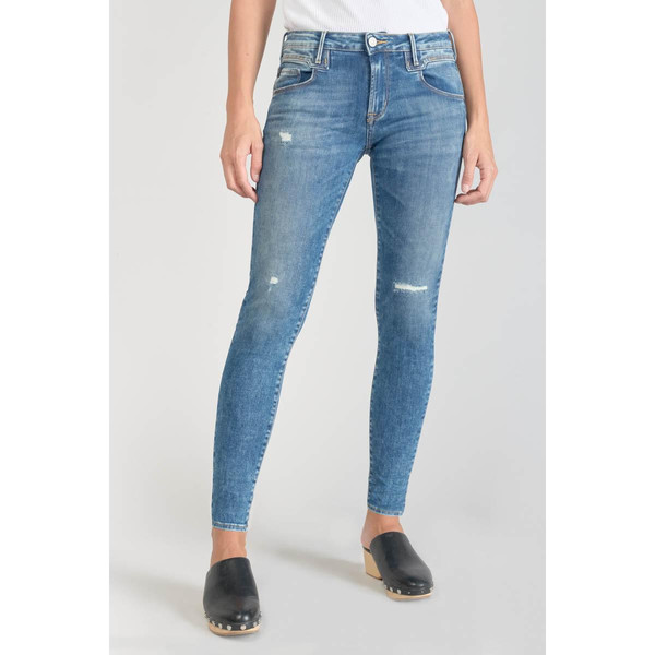 Jeans skinny POWER, 7/8ème bleu en coton Kai Le Temps des Cerises Mode femme