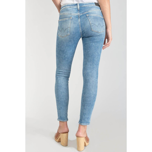 Jeans skinny POWER, 7/8ème bleu en coton Yara Le Temps des Cerises