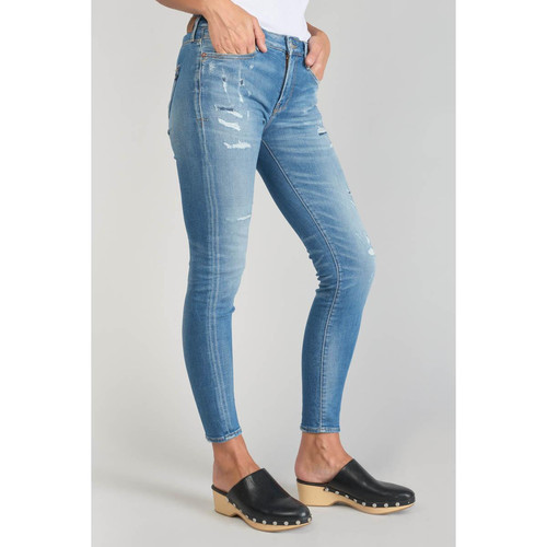 Le Temps des Cerises - Jeans skinny POWER, 7/8ème bleu en coton Zoé - jeans skinny femme