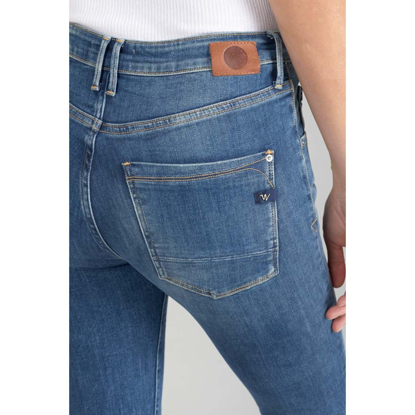 Jeans skinny taille haute POWER, 7/8ème bleu en coton Cate Le Temps des Cerises Mode femme