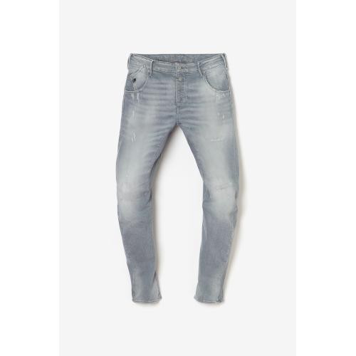 Jeans tapered 903, longueur 34 gris Milo en coton Le Temps des Cerises