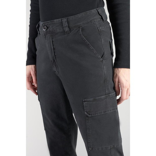 Pantalon cargo CASTELLA noir en coton Le Temps des Cerises