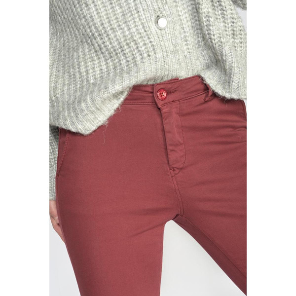 Pantalon dyli bordeaux rouge en coton Pantalon décontracté