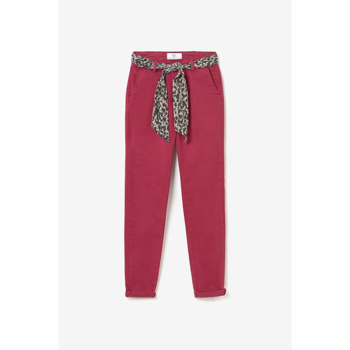 Pantalon dyli rouge framboise en coton Le Temps des Cerises Mode femme