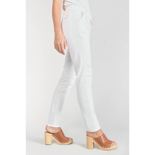 Pantalon chino Dyli3 blanc en coton Le Temps des Cerises Mode femme