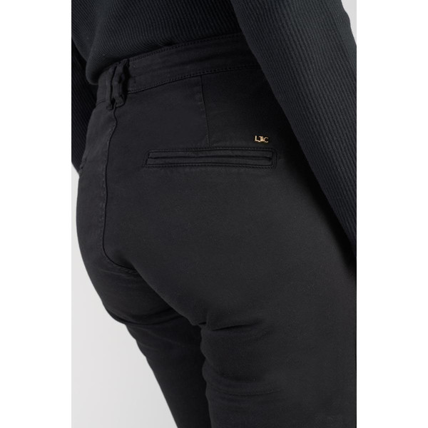 Pantalon chino Dyli4 noir en coton Le Temps des Cerises