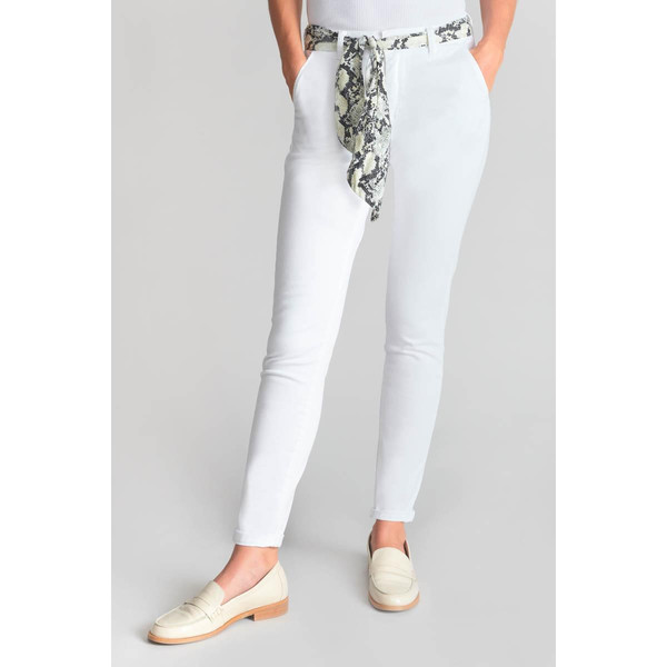 Pantalon chino DYLI 5 blanc Le Temps des Cerises Mode femme