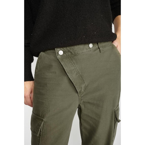 Pantalon loose, large COSYARMY vert en coton Pantalon décontracté