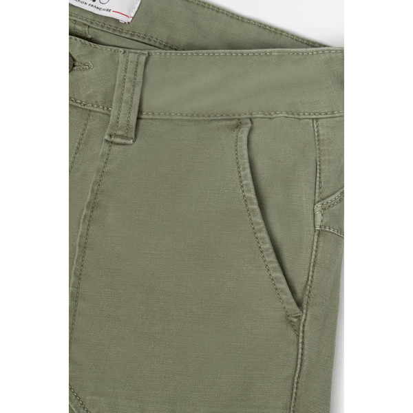 Pantalon slim BALARD vert en coton Le Temps des Cerises