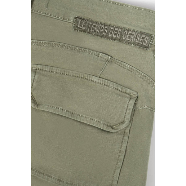 Pantalon slim BALARD vert en coton Pantalon décontracté