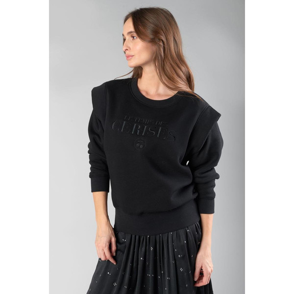 Sweat-Shirt CLAUDIA - Noir en coton Le Temps des Cerises Mode femme