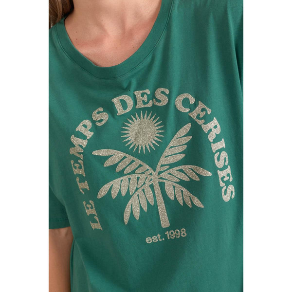 T-shirt Cassio vert sapin en coton T-shirt manches courtes