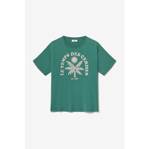 T-shirt Cassio vert sapin en coton Le Temps des Cerises