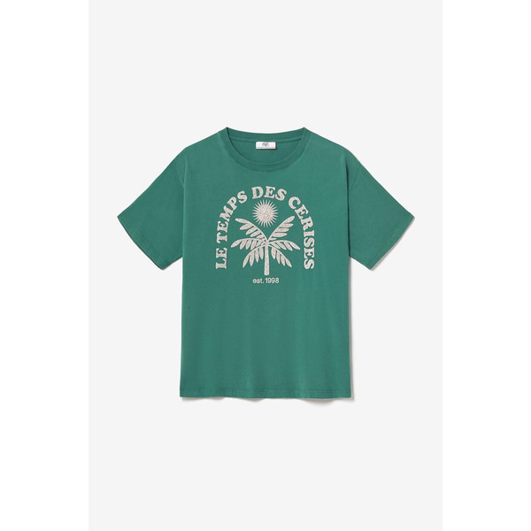 T-shirt Cassio vert sapin en coton Le Temps des Cerises